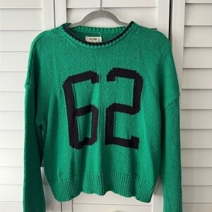Porridge Wide-Sleeve Graphic Numbers Sweater